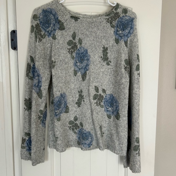 Lucky Brand Floral Gray Sweater - Picture 2 of 3